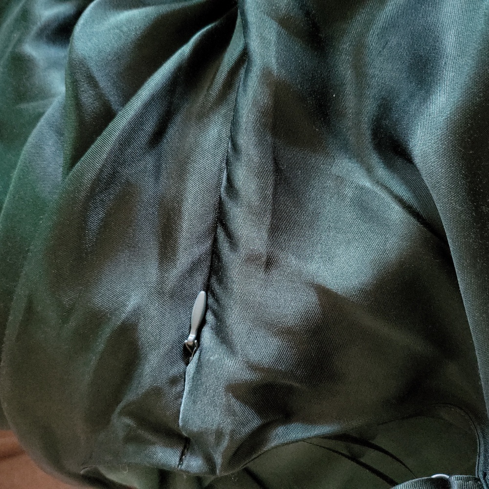 NWT Zara Satin Dress in Deep Green - Picture 14 of 14